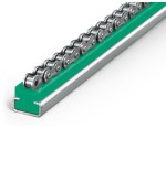 Perfil guia para cadena de rodillos simple 12B-1 tipo MUC-4 paso 3/4"