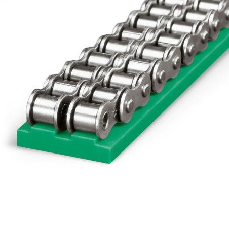 Perfil guia para cadena de rodillos doble 08B-2 tipo MD-215 paso 1/2"