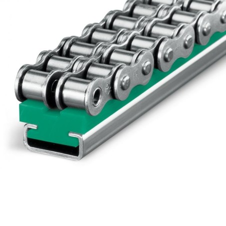 Perfil guia para cadena de rodillos doble 24B-1 tipo MTCGD-7 paso 1-1/2"