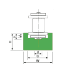 Perfil guia para cadena de rodillos simple 08B-1 tipo MU-2 paso 1/2"