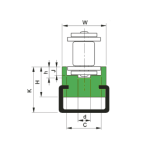 Perfil guia para cadena de rodillos simple 16B-1 tipo MUCG-5 paso 1"