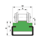 Perfil guia para cadena de rodillos simple 06B-1 tipo MTCG-1 paso 3/8"