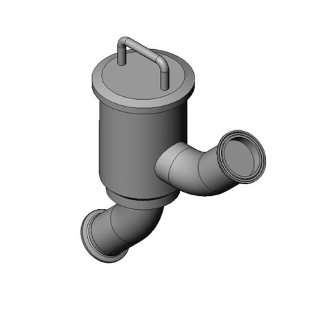 Filtro recto corto OD clamp-clamp Inoxpa A-316L D-3" EPDM FDA sin tamiz