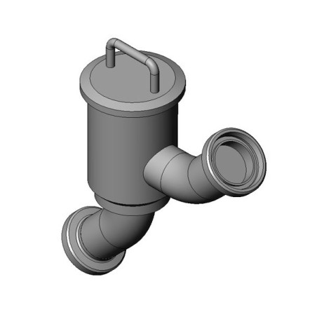 Filtro recto corto DIN macho-macho Inoxpa A-316L EPDM FDA DN-80 sin tamiz