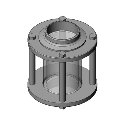 Mirilla tubular DIN soldar-soldar Inoxpa A-316L DN-40 EPDM FDA