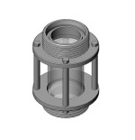 Mirilla tubular DIN macho-macho Inoxpa A-316L DN-150 EPDM FDA