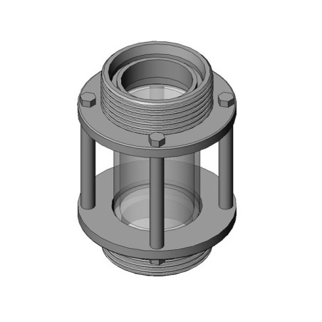 Mirilla tubular DIN macho-tuerca Inoxpa A-316L DN-50 EPDM FDA