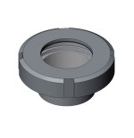 Mirilla plana DIN soldar Inoxpa A-316L DN-100 FPM FDA borosilicato