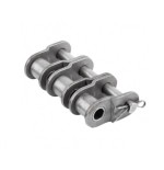 Union acodada cadena triple 24B-3 acero ISO DIN 8187 paso 1-1/2"