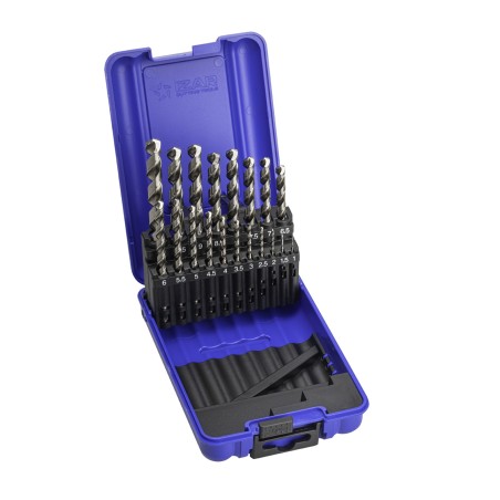 Juego de brocas DIN-338 19 ud. Izar 1-10X0,50 HSS Co Inox (1020) art.24636