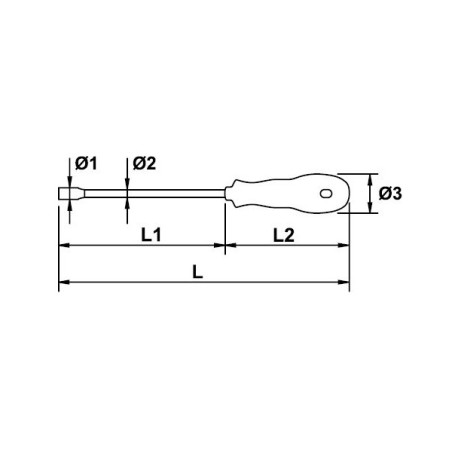 Destornillador de vaso Ega Master 3/16" x 6" Mastertork 1000 V. codigo 74984