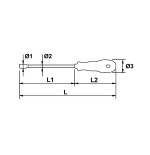 Destornillador de vaso Ega Master 3/16" x 6" Mastertork 1000 V. codigo 74984
