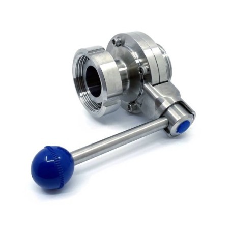 Valvula de bola A640 DIN macho-tuerca Inoxpa A-316L DN-50 EPDM FDA sin maneta