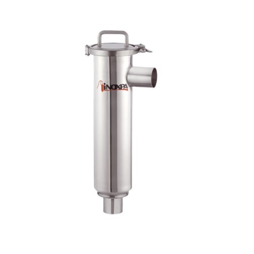 Filtro de escuadra DIN clamp-clamp Inoxpa A-316L DN-100 EPDM FDA sin tamiz