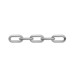 Cadena eslabon largo a/inox. A4 DIN-763 8 mm.