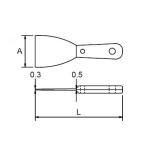 Espatula mango madera Ega Master 80x200 mm. antichispa Al-Bron codigo 36043