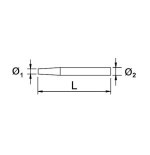 Botador conico 7 mm. Ega Master 150x12 mm. antichispa Cu-Be codigo 70431