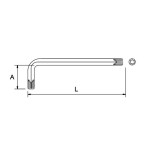Llave torx Ega Master T-6 antichispa Al-Bron codigo 35831