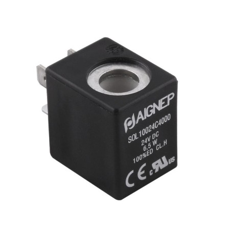 Bobina Aignep AA talla 22 10 mm. 12 V. DC. 6,5 W.  SOL10012C4000