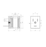 Bobina Aignep A3 talla 22 10 mm. 220 V. AC. 50/60 Hz. 7,5 VA. SOL10220A8000
