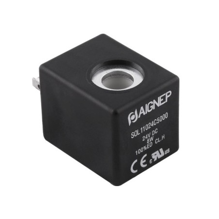 Bobina Aignep B1 talla 30 10 mm. 24 V. AC. 50/60 Hz. 11 VA. SOL11024A9000