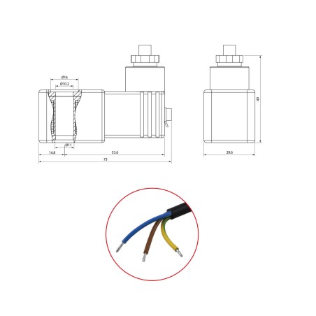 Bobina Aignep Talla 22 10 mm. 220 V. AC. 5,3 W. Atex  SOLX4220AE000