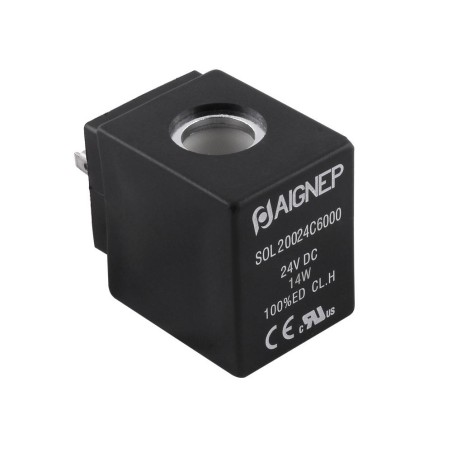 Bobina Aignep D3 talla 30 13 mm. 220 V. AC. 50/60 Hz. 21 VA. SOL20220AB000