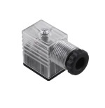 Conector Aignep serie CON talla 22 transparente Led+VDR 0-24 V.  CON0202400