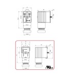 Conector Aignep serie CON talla 22 transparente Led+VDR 220 V.  CON0225000