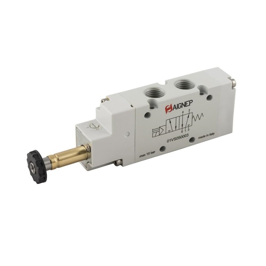 Electrovalvula monoestable Aignep 3/2 N.O. 1/4" retorno muelle 01VS03NO03 Electrovalvula monoestable Aignep 3/2 N.O. 1/4" retorno muelle 01VS03NO03