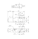 Electrovalvula monoestable Aignep 3/2 N.C. 1/8" retorno neumatico muelle 01VS53NC02