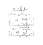 Electrovalvula monoestable Aignep 3/2 N.C. 1/4" retorno neumatico muelle 01VS53NC03