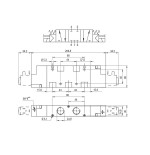 Electrovalvula monoestable Aignep 5/3 C.C. 1/2" retorno muelle 01VS07CC05