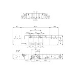 Electrovalvula monoestable Aignep 5/3 O.C. 1/4" retorno muelle 01VS07OC03