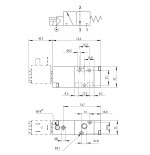 Electrovalvula asistida monoestable Aignep 3/2 N.C. 1/8" retorno muelle 01VA03NC02