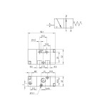 Valvula monoestable Aignep 3/2 N.O. 1/8" retorno muelle 01VP03NO02
