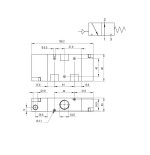 Valvula monoestable Aignep 3/2 N.O. 1/2" retorno muelle 01VP03NO05