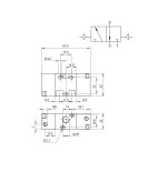 Valvula biestable Aignep 3/2 1/8" 2 posiciones fijas 01VP130002