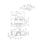 Valvula monoestable Aignep 5/2 1/8" retorno muelle 01VP050002