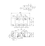 Valvula monoestable Aignep 5/2 1/4" retorno muelle 01VP050003