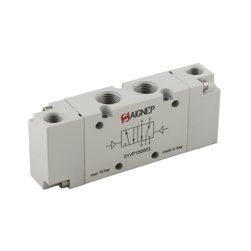 Valvula monoestable Aignep 5/2 1/2" retorno muelle 01VP050005