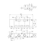 Valvula monoestable Aignep 5/2 1/2" retorno muelle 01VP050005