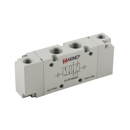 Valvula biestable Aignep 5/2 1/2" 2 posiciones fijas 01VP150005