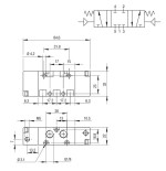 Valvula monoestable Aignep 5/3 C.C. 1/8" retorno muelle 01VP07CC02