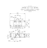 Valvula monoestable Aignep 5/3 O.C. 1/8" retorno muelle 01VP07OC02