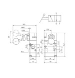 Valvula palanca biestable Aignep 3/2 1/4"   01VL130003