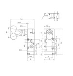 Valvula palanca biestable Aignep 5/2 1/8"   01VL150002