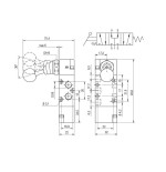 Valvula palanca monoestable Aignep 5/3 P.C. 1/8" retorno muelle 01VL07PC02