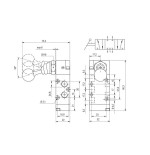 Valvula palanca 5/3 Aignep C.C. 1/8" 3 posiciones fijas 01VL27CC02