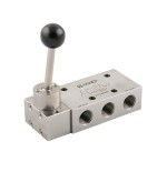 Valvula palanca inox. Aignep 5/3 O.C. 1/4" 3 posiciones fijas X1VL27OC03